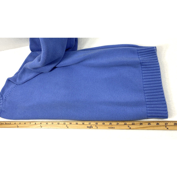 Vintage Lands' End V Neck Sweater Mens Large 42-44 Blue Japan Preppy Classic - Picture 8 of 9